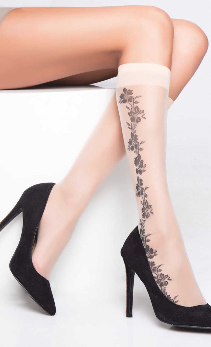 DAYMOD KNEE HIGHS SOCKS - Skin tone