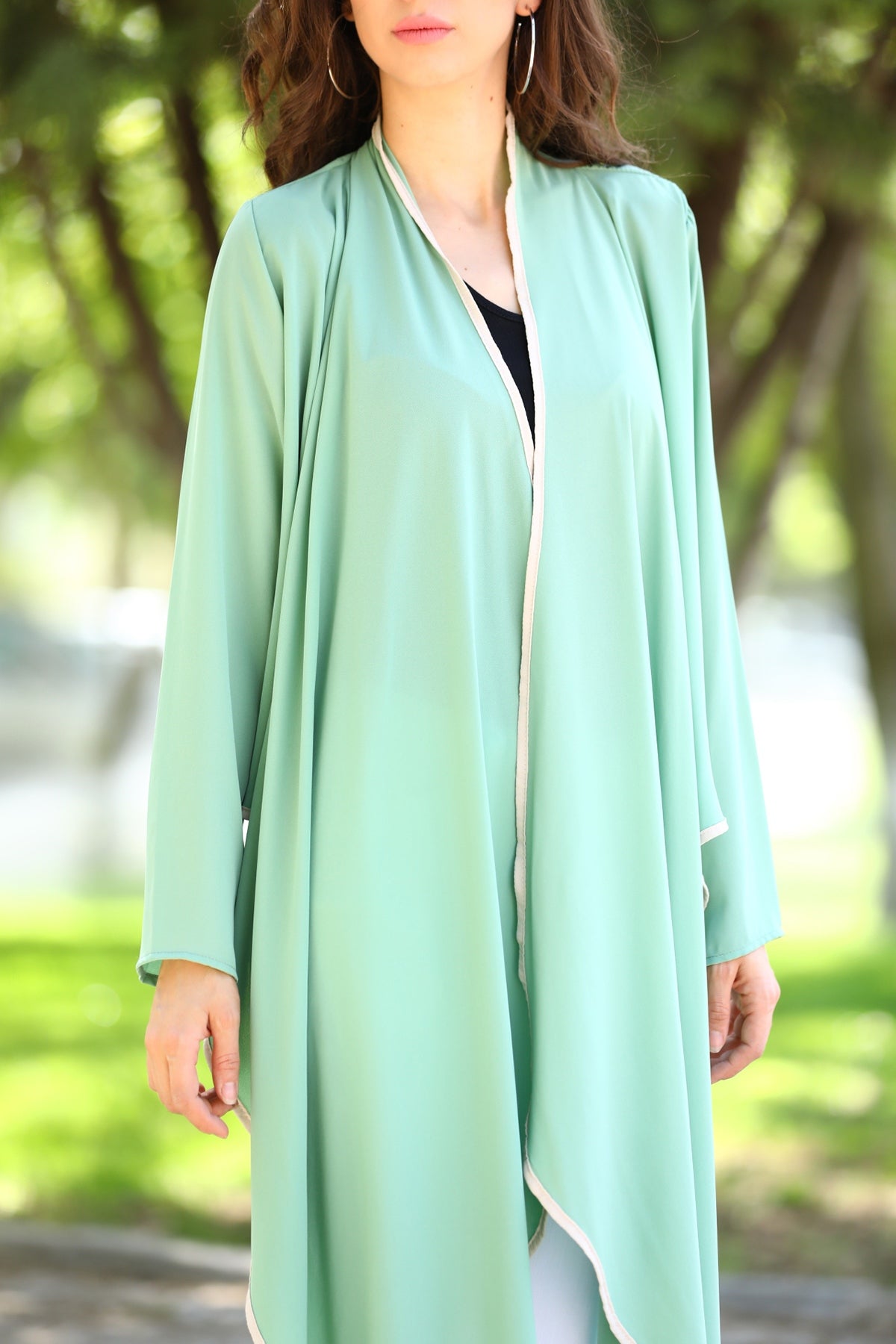 Almond Green Kimono Jacket