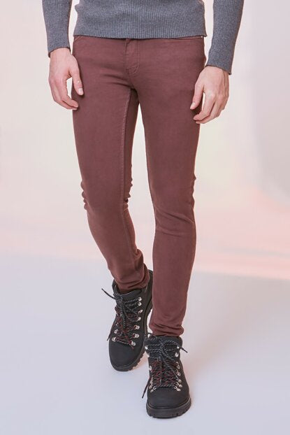 Men's Pocket Claret Red Pants