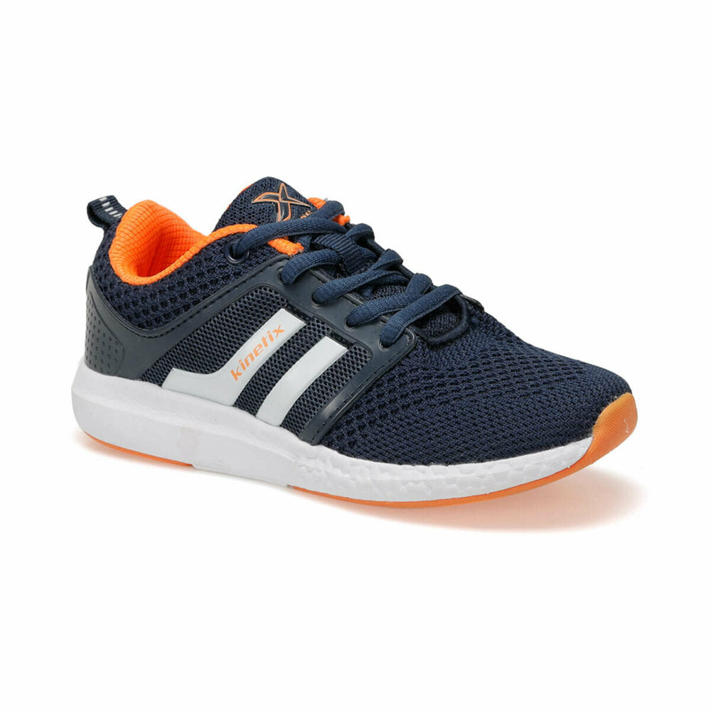 Boy's Navy Blue- Orange Sneakers