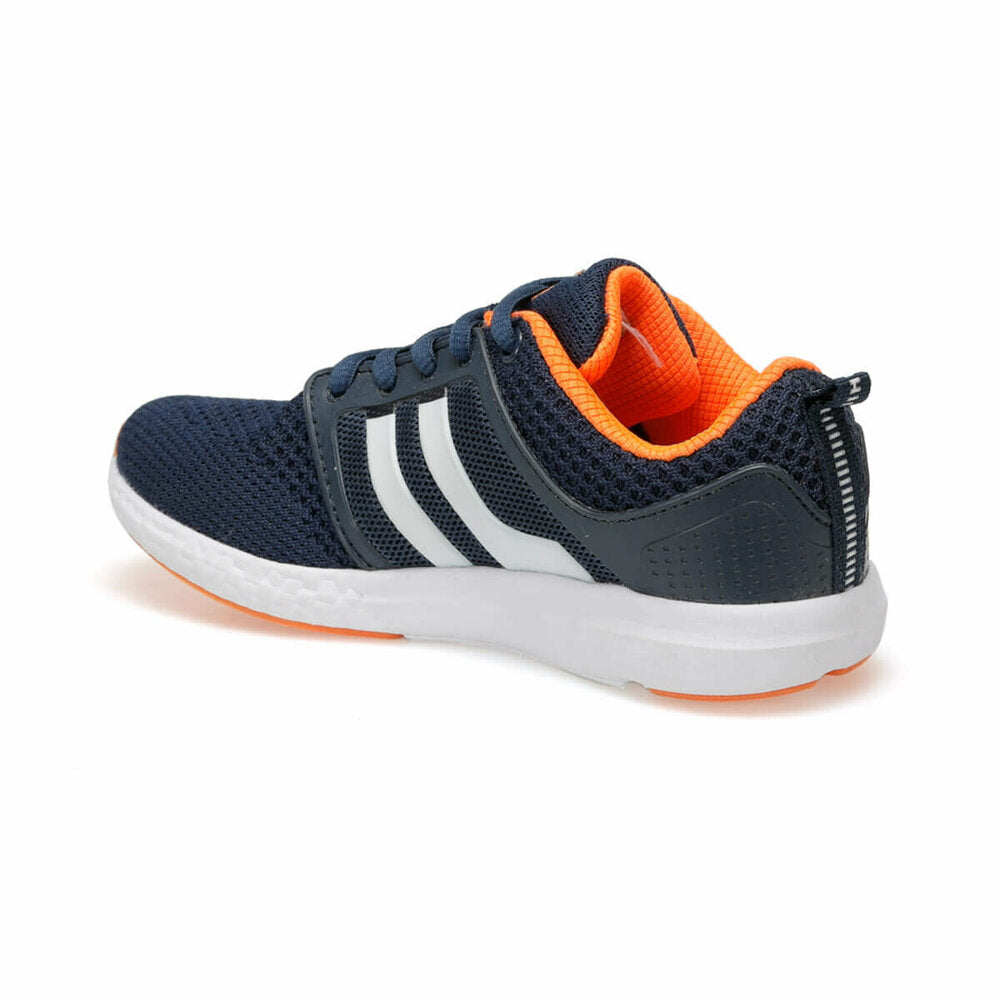 Boy's Navy Blue- Orange Sneakers