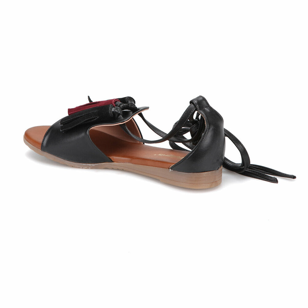 Women's Detailed Black Sandals