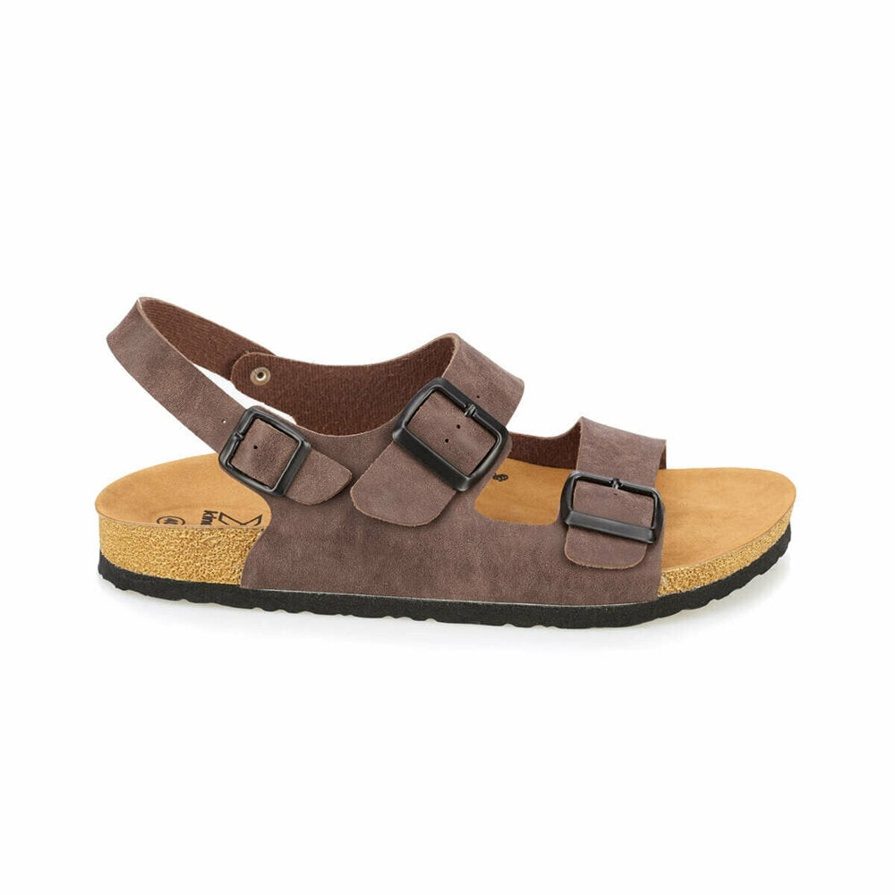 Men's Banded Brown Slippers