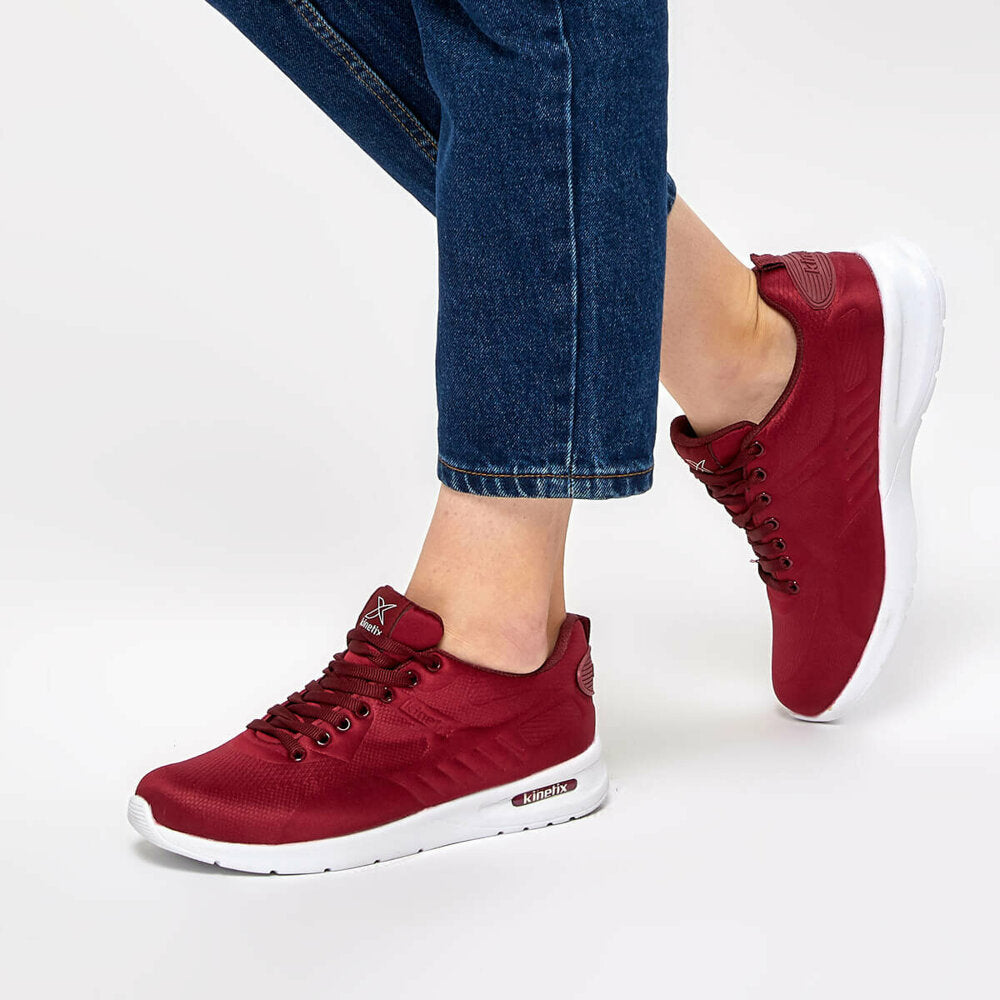 Women's Mesh Claret Red Sneakers