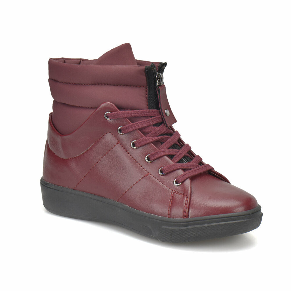 Women's Claret Red Basic Casual Boots