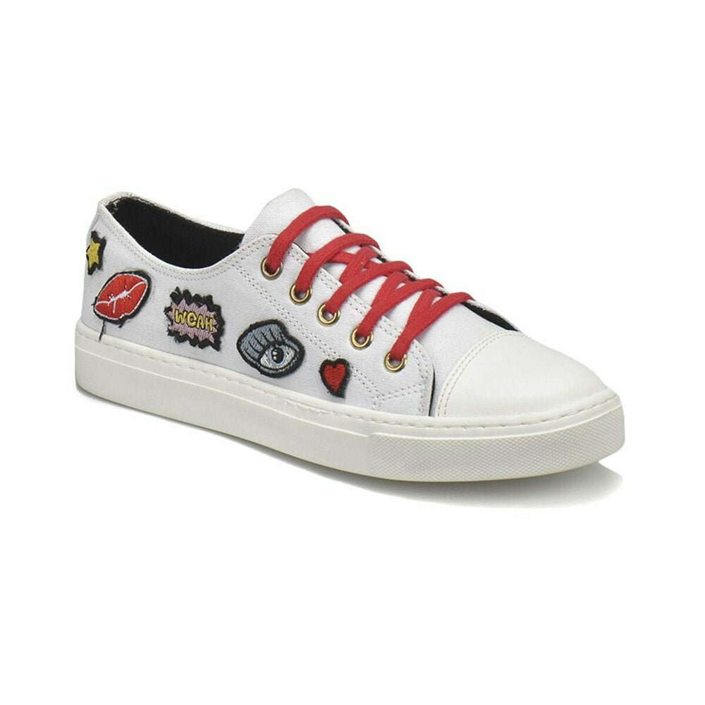 Women's Lace-up White Sneakers