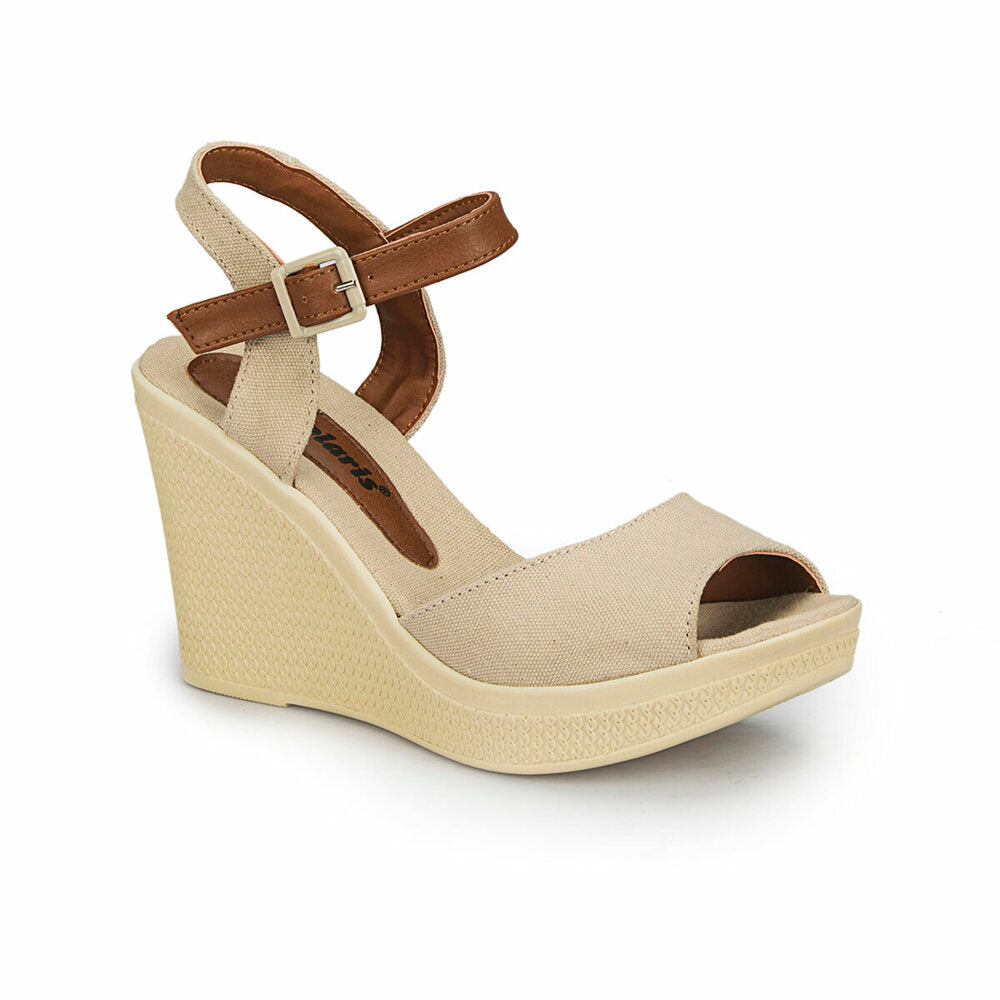 Women's Beige Wedge Shoes