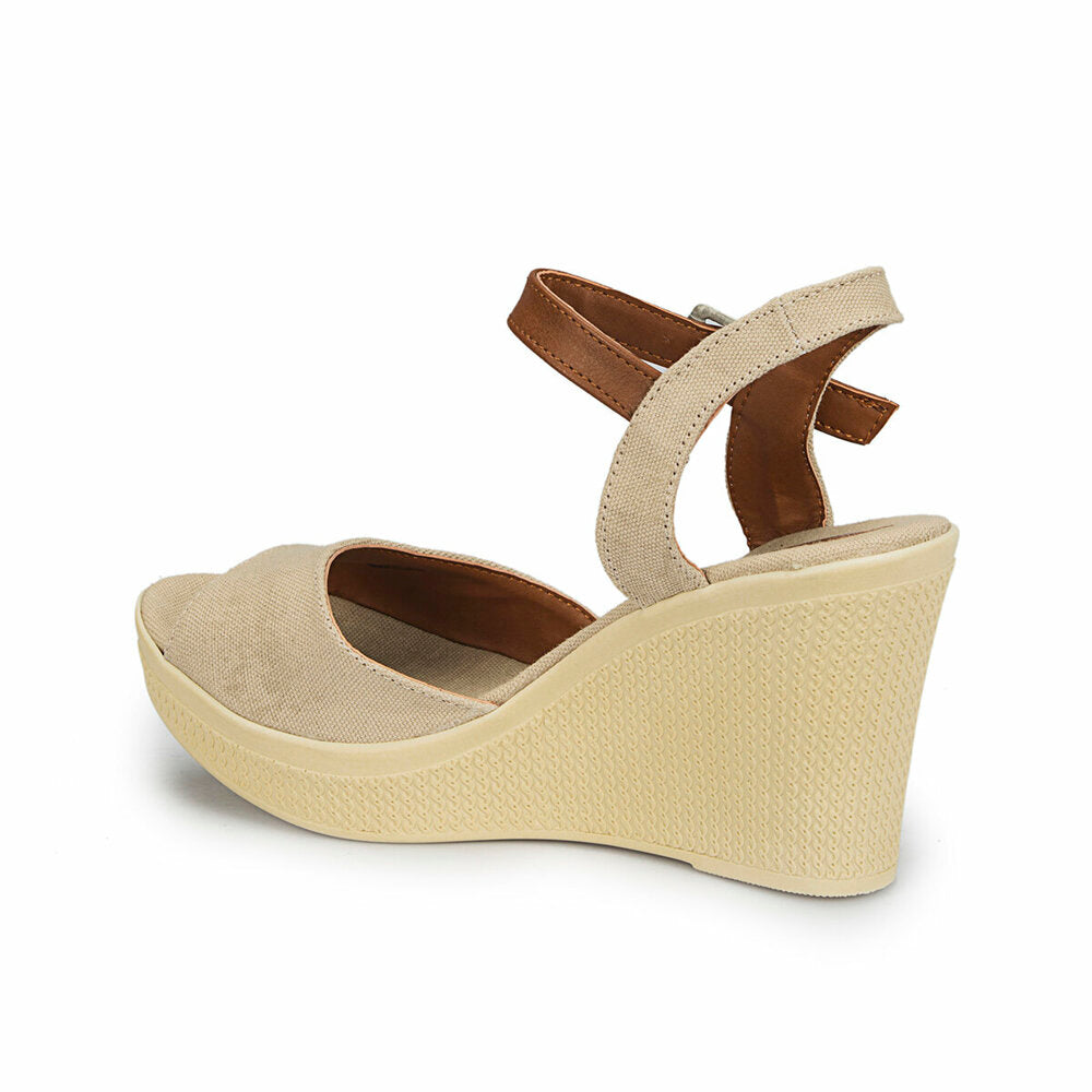 Women's Beige Wedge Shoes