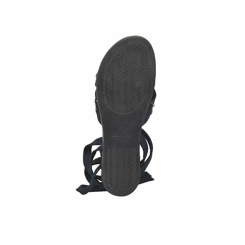 Women's Gemmed Navy Blue Sandals