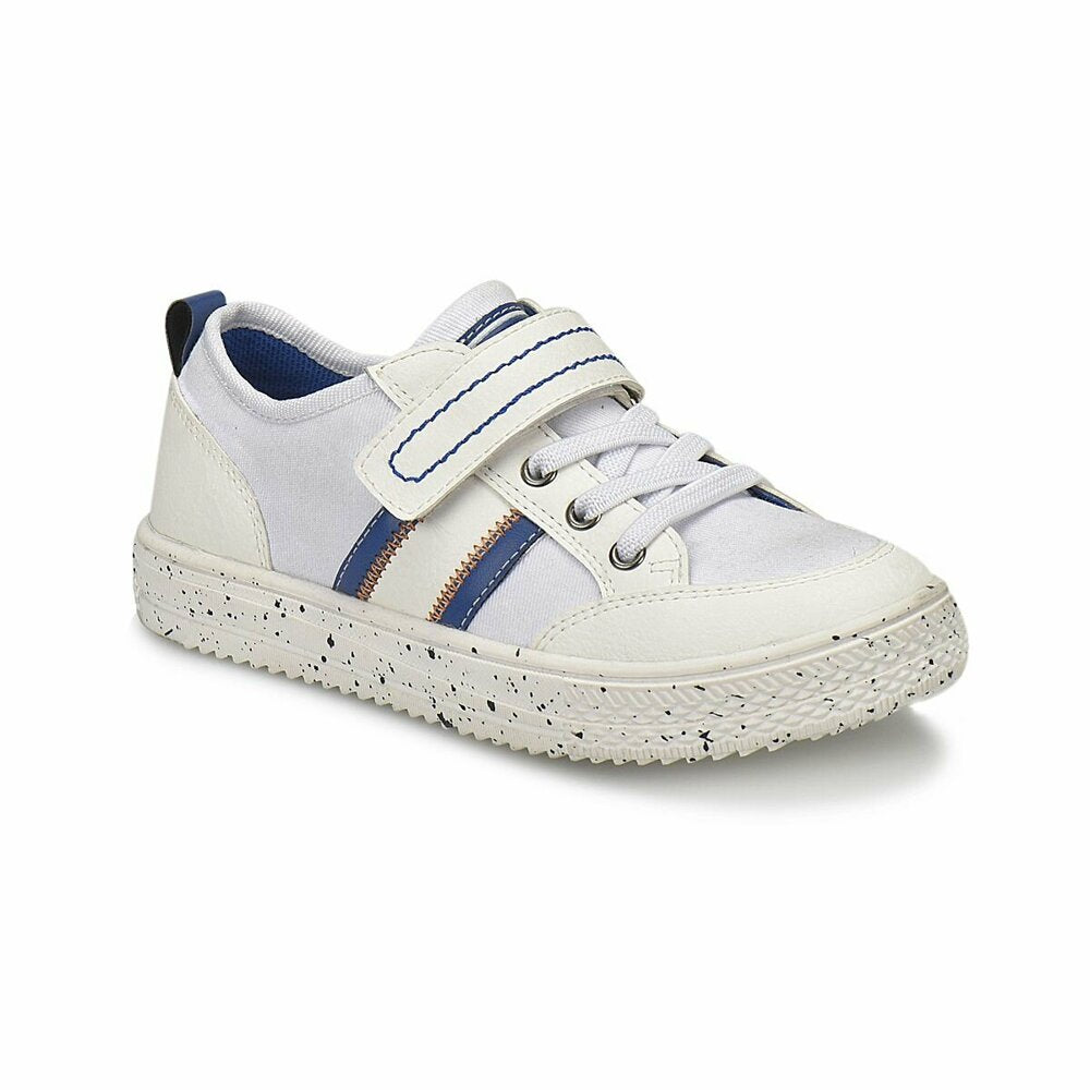 Boy's White Blue Sneakers