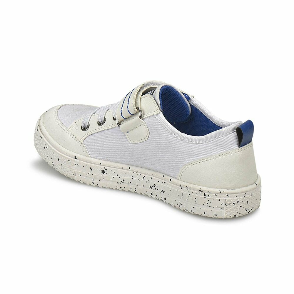 Boy's White Blue Sneakers