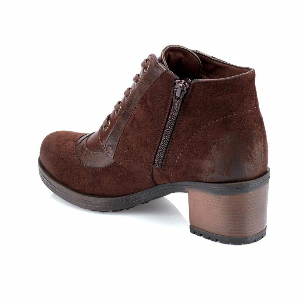 Women's Patterned Brown Boots