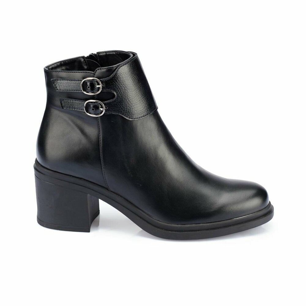 Women's Buckled Black Dress Shoes