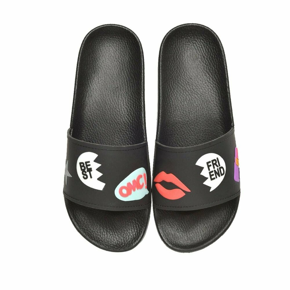 Women's Black Slippers