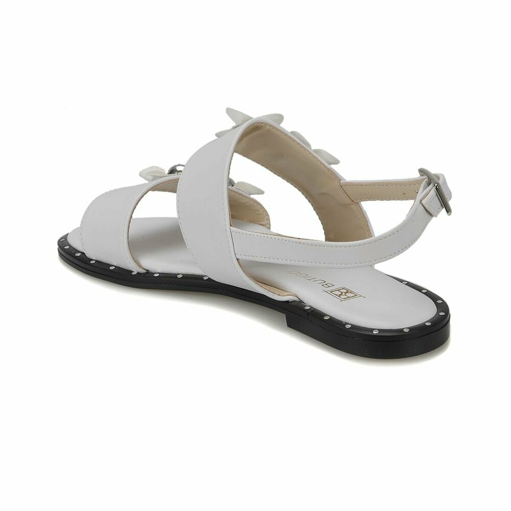 Women's Floral Figure White Sandals