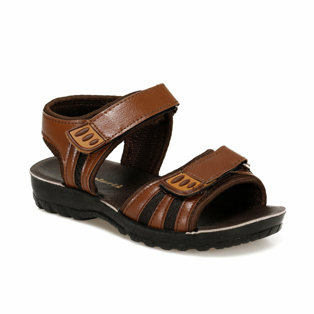 Boy's Velcro Strap Brown Sandals