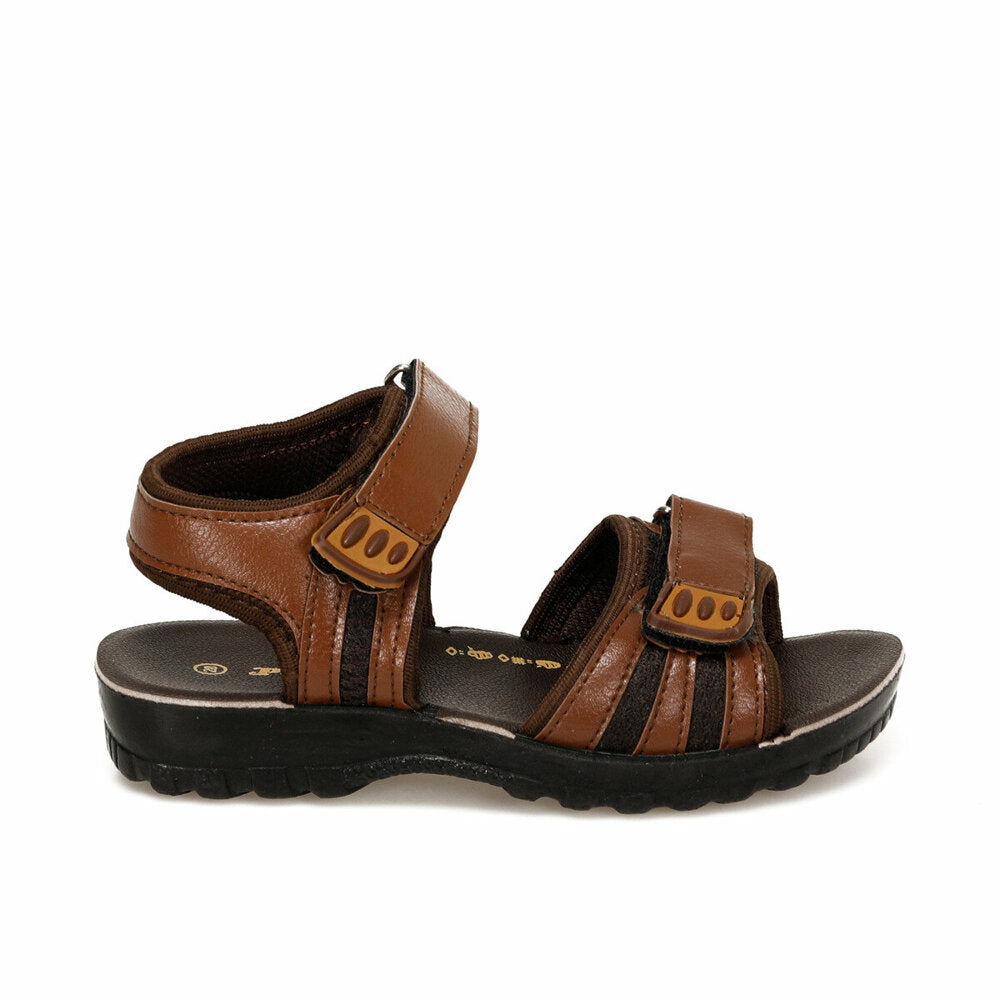 Boy's Velcro Strap Brown Sandals