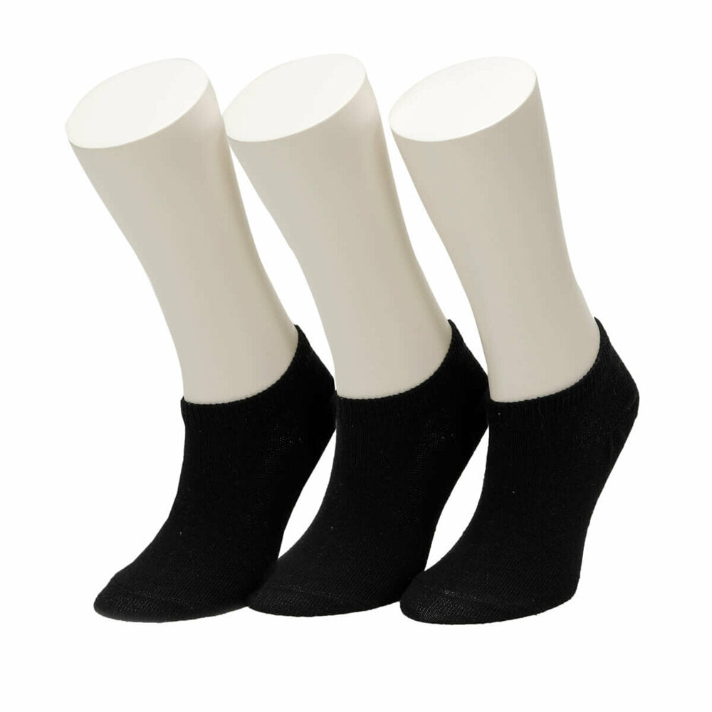 Boy's Black Sneaker Socks- 3 Pairs