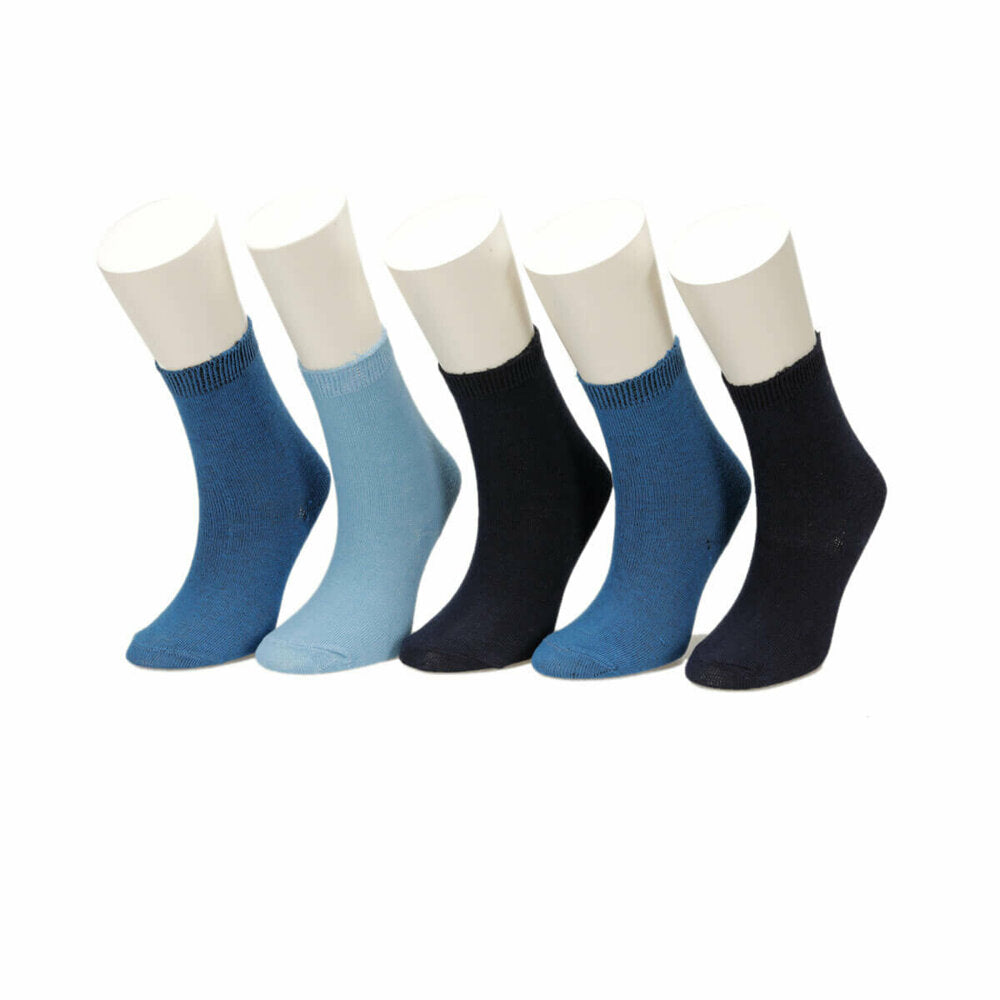 Boy's Plain Socket Socks- 5 Pairs