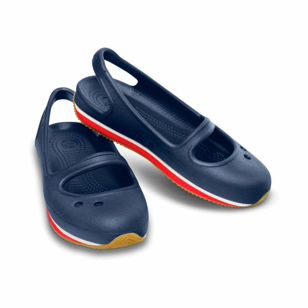Girl's Navy Blue- Red Sandals