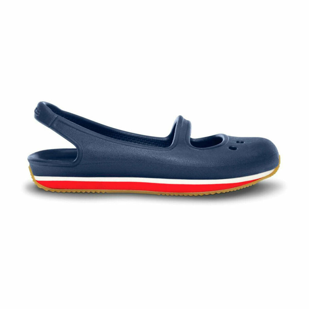 Girl's Navy Blue- Red Sandals