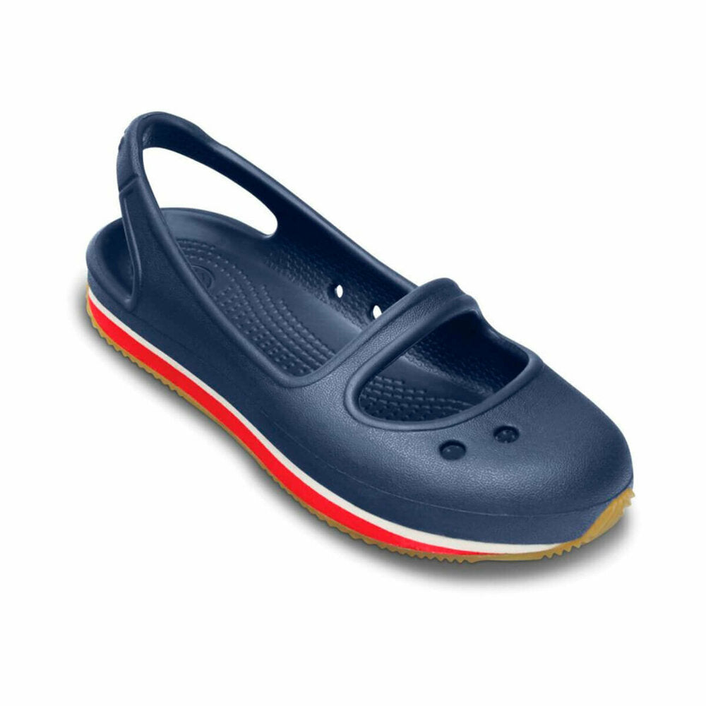 Girl's Navy Blue- Red Sandals