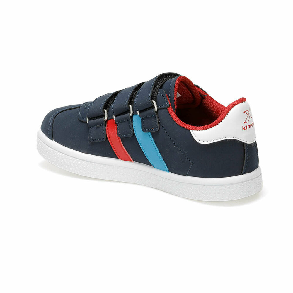 Boy's Velcro Straps Navy Blue Sneakers