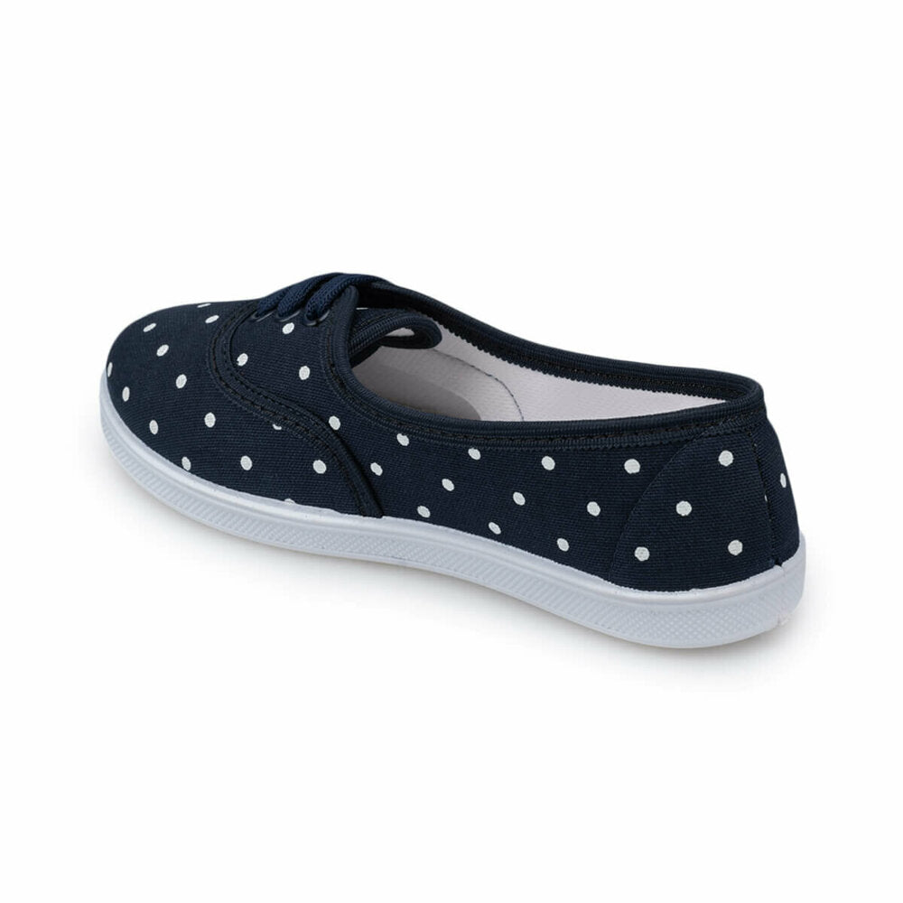 Girl's Polka-Dot Navy Blue Shoes