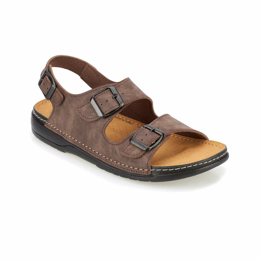 Men's Buckle Brown Sandals