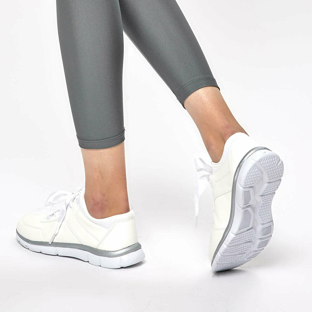 Women's Lace-up White Shoes