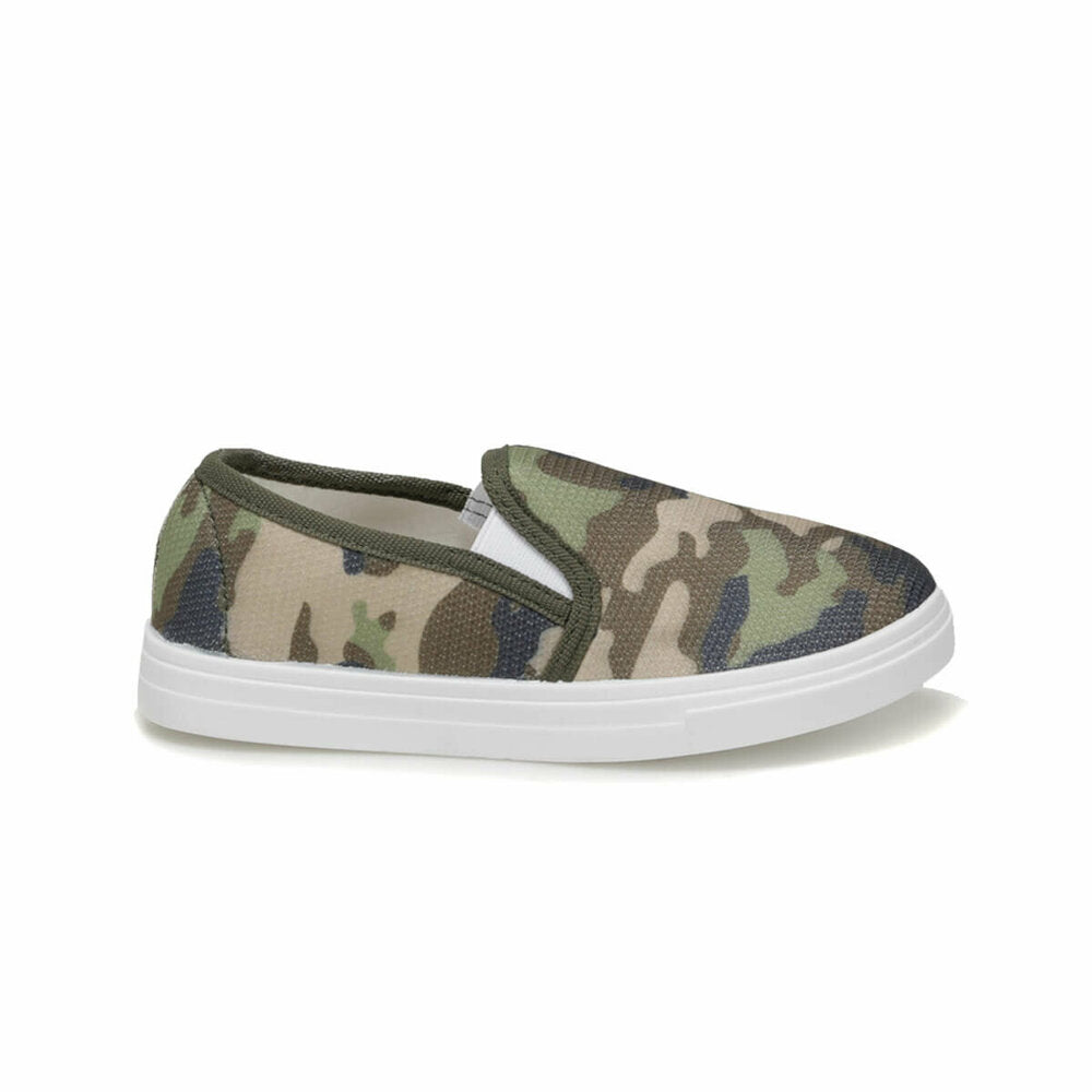 Boy's Camo Pattern Khaki Loafers Shoes