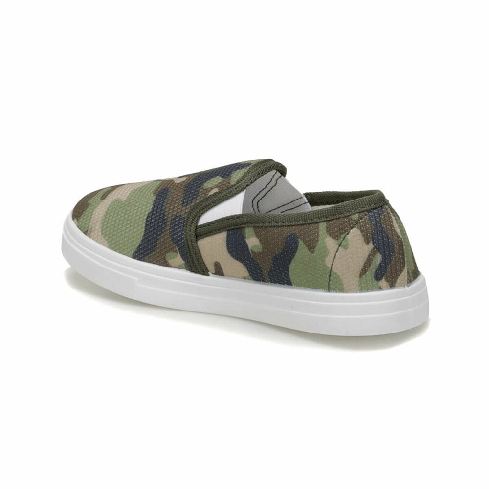 Boy's Camo Pattern Khaki Loafers Shoes