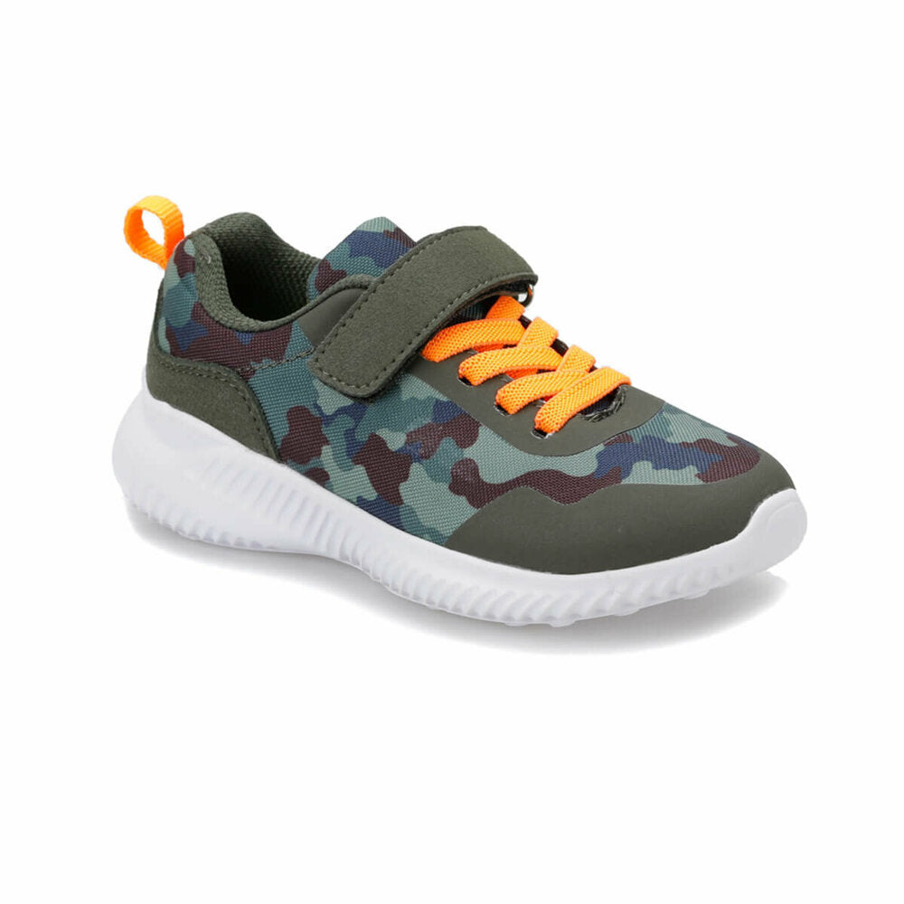 Boy's Camo Pattern Khaki Walking Shoes