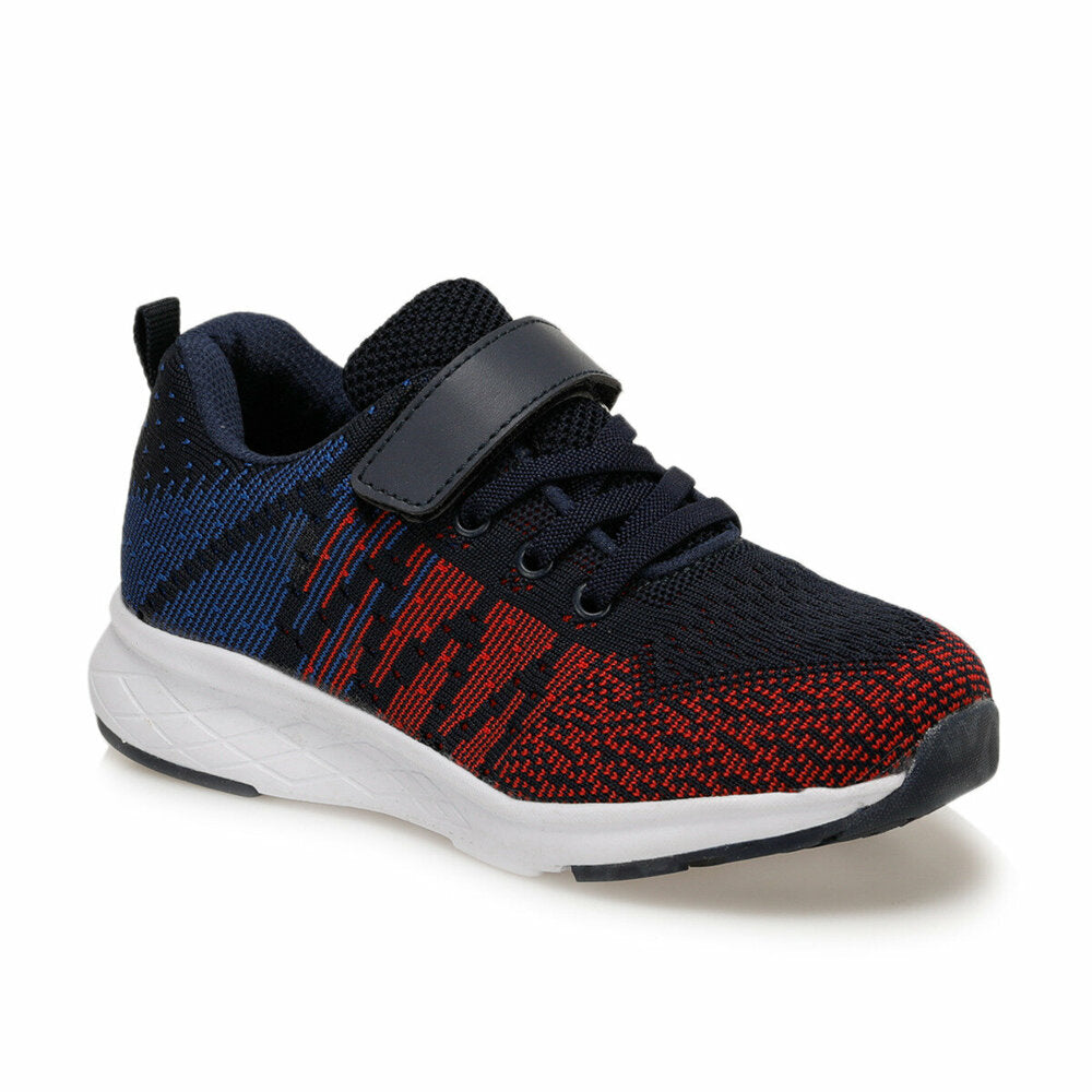 Boy's Navy Blue Red Walking Shoes