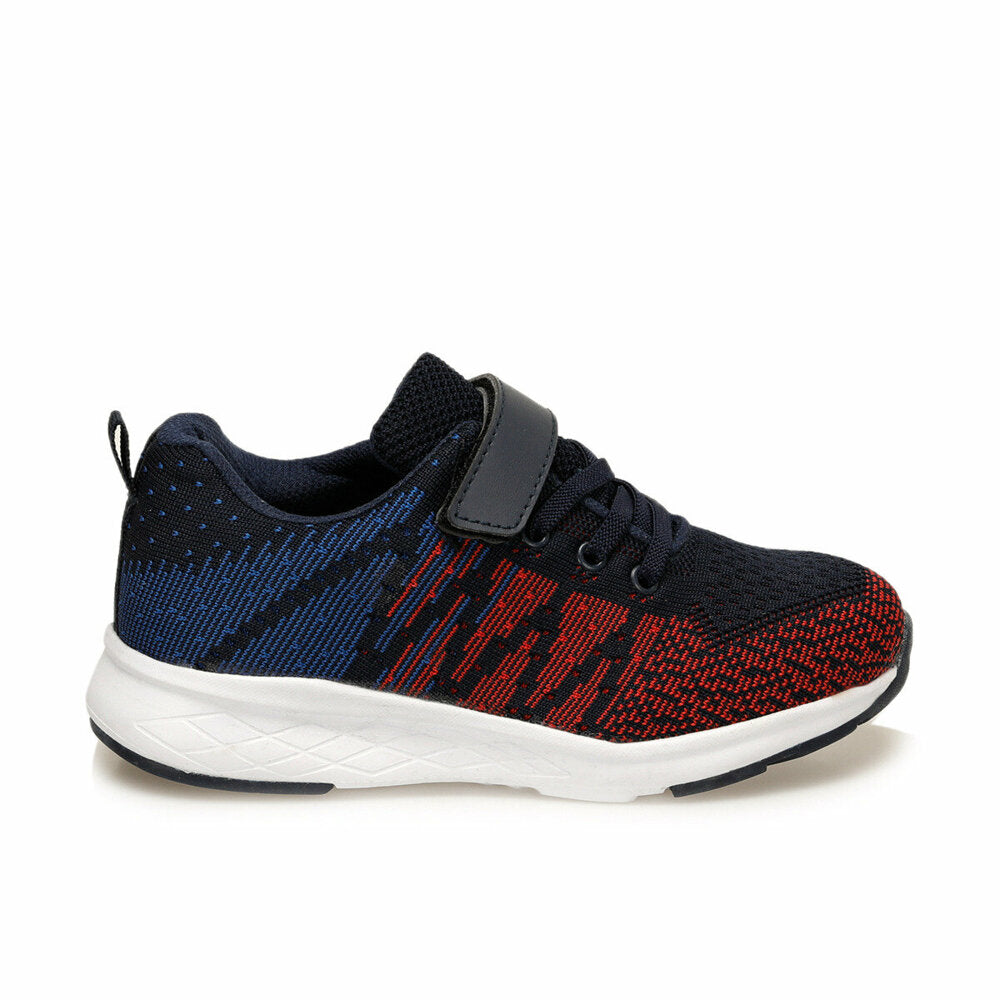 Boy's Navy Blue Red Walking Shoes