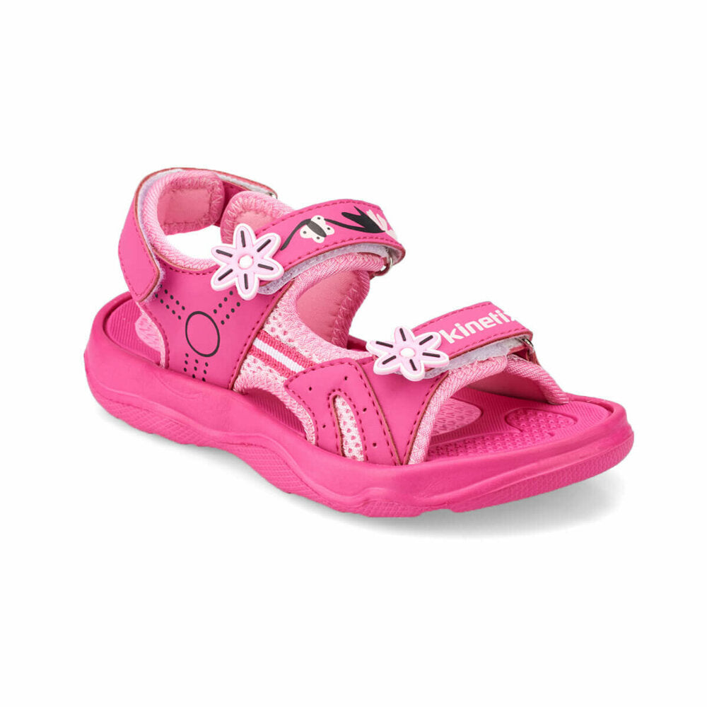 Girl's Velcro Strap Fuchsia Sandal