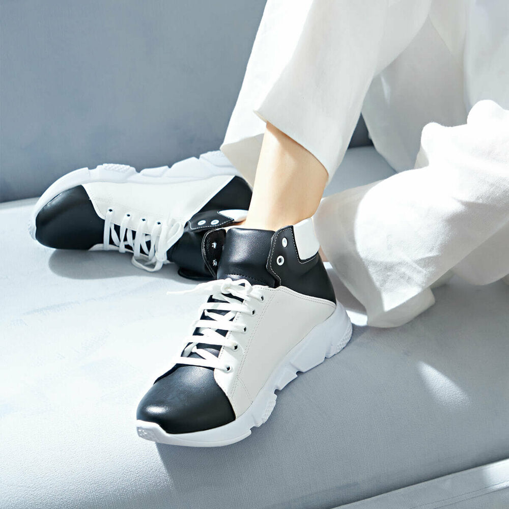 Women's Black Red White Boots