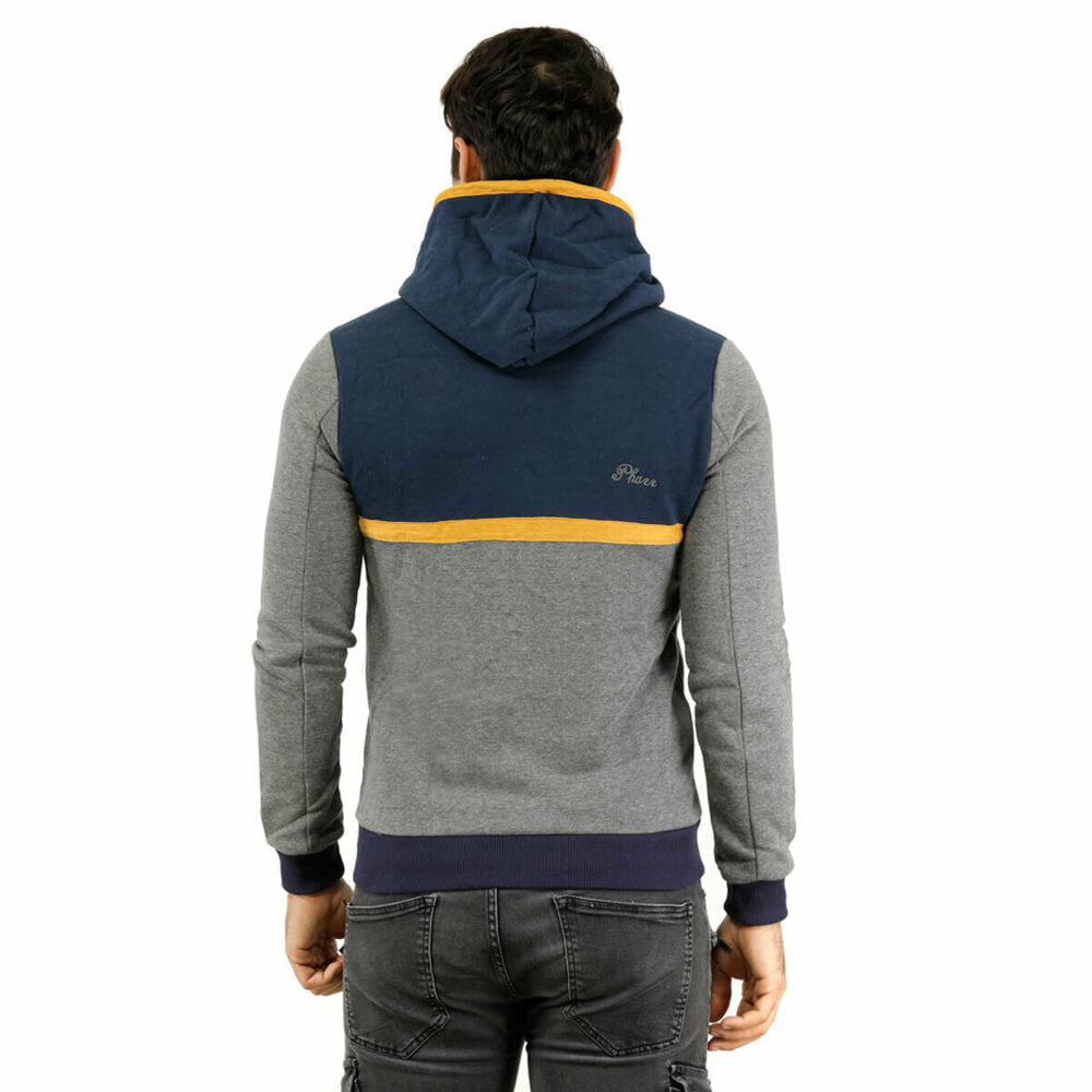 Men's Zipped Grey Mel Sweatshirt