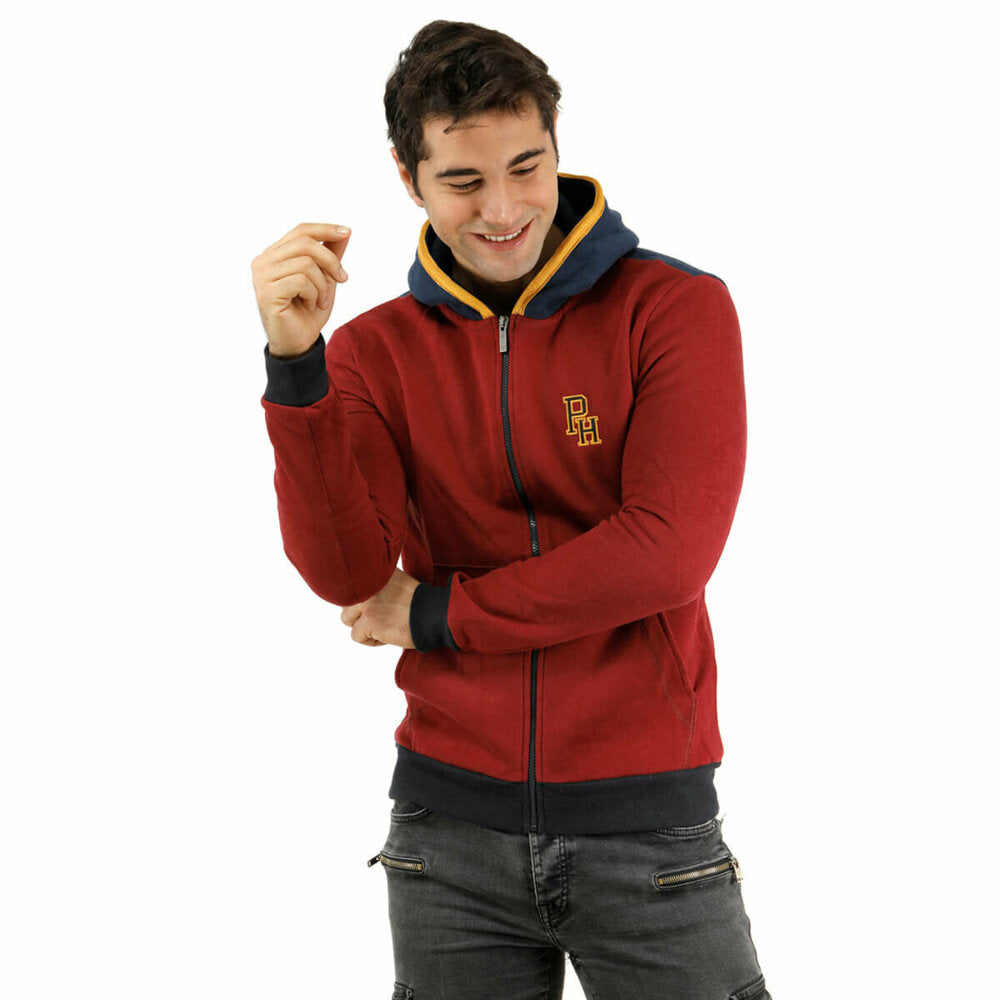 Men's Hooded Claret Red Sweatshirt