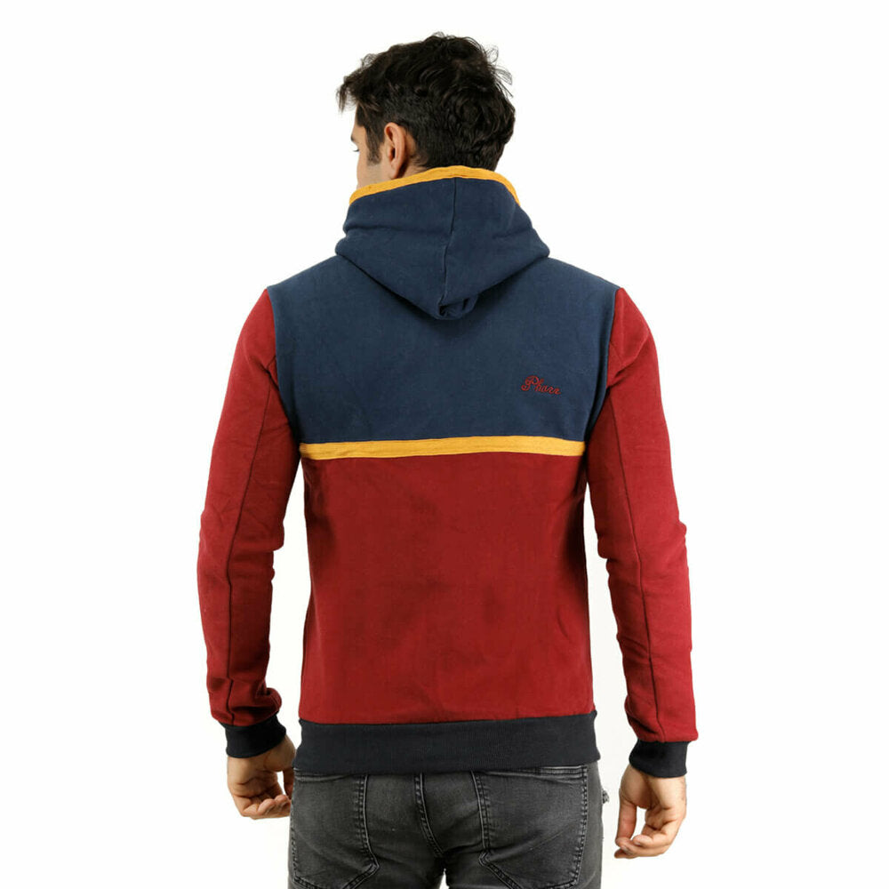 Men's Hooded Claret Red Sweatshirt