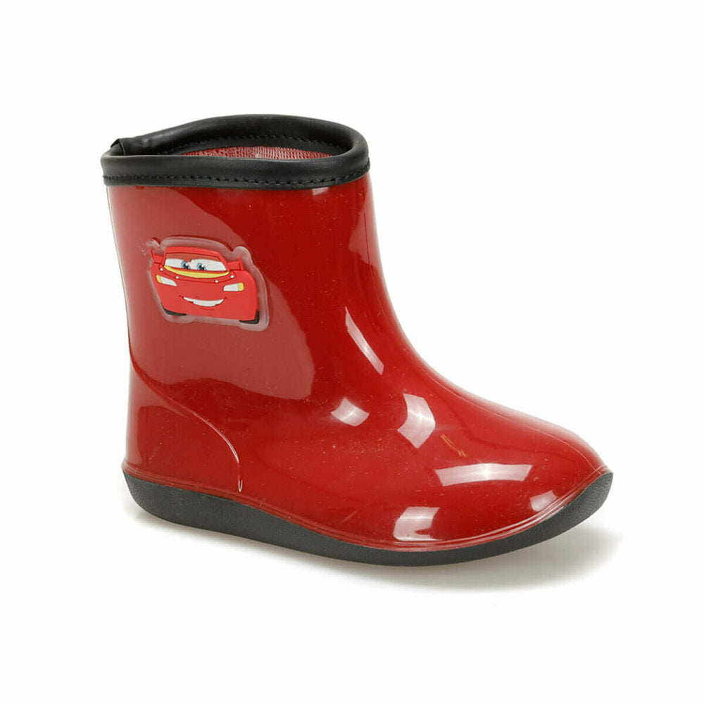 Boy's Red Black Rain Boots