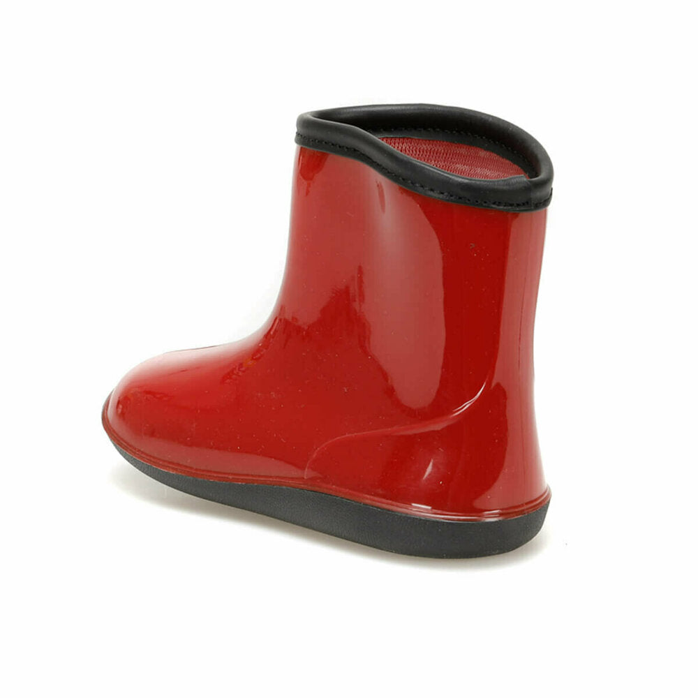 Boy's Red Black Rain Boots