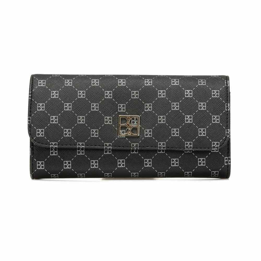 Women's Patterned Black Wallet