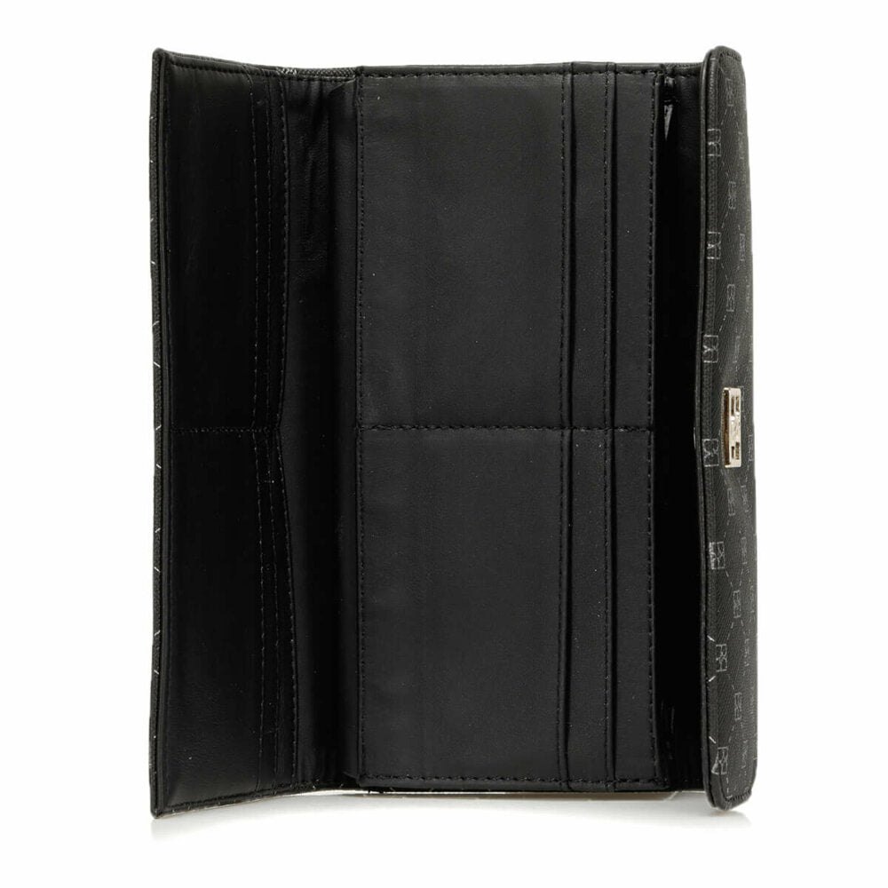 Women's Patterned Black Wallet