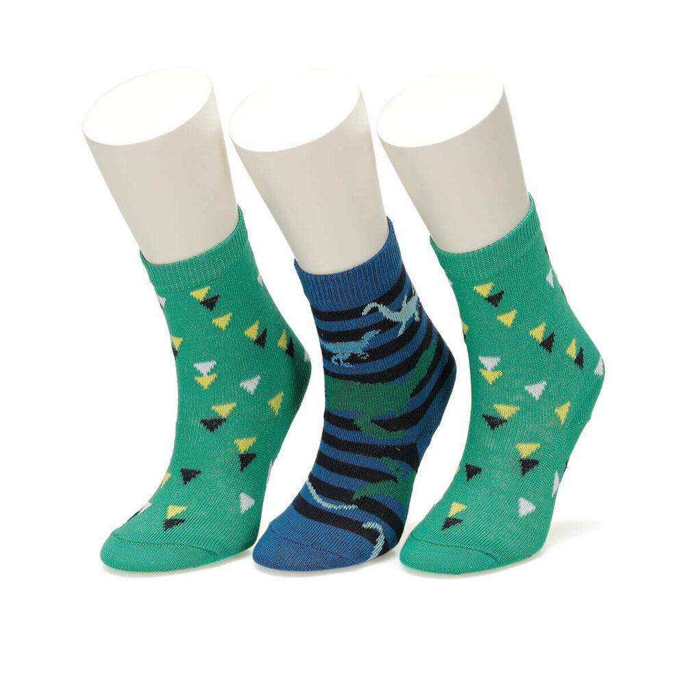 Boy's Printed Socket Socks- 3 Pairs