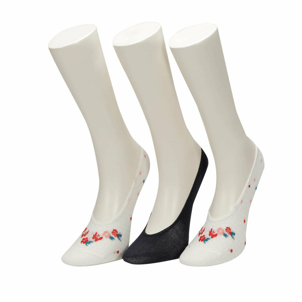 Women's Black White Socks- 3 Pairs