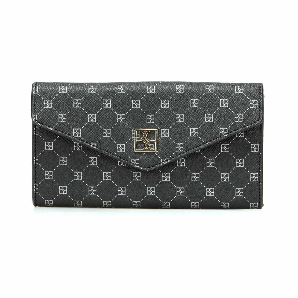 Women's Patterned Black Wallet