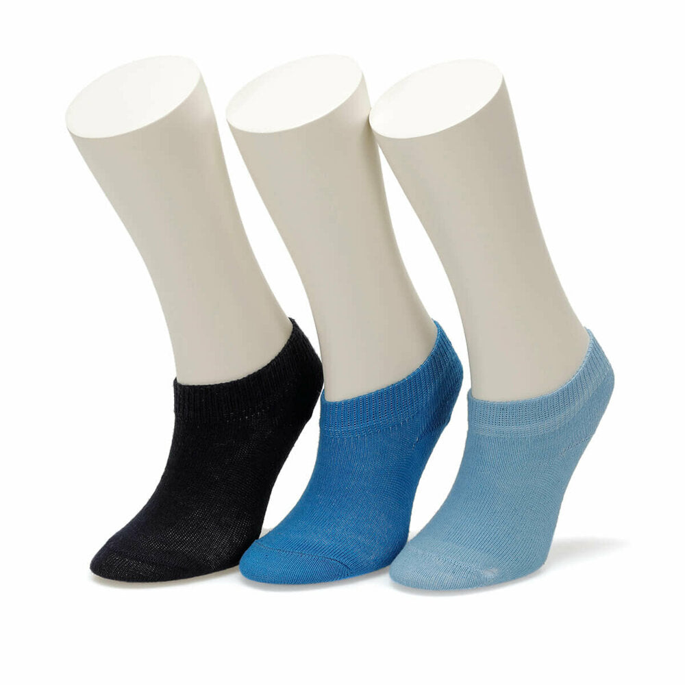 Boy's Blue Black Booties Socks- 3 Pairs