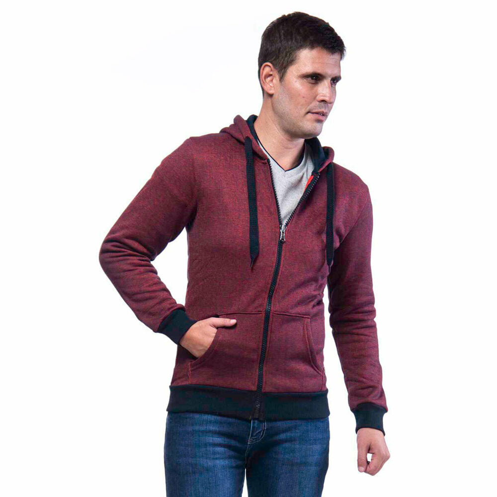 Men's Pocketed Claret Red Sweatshirt