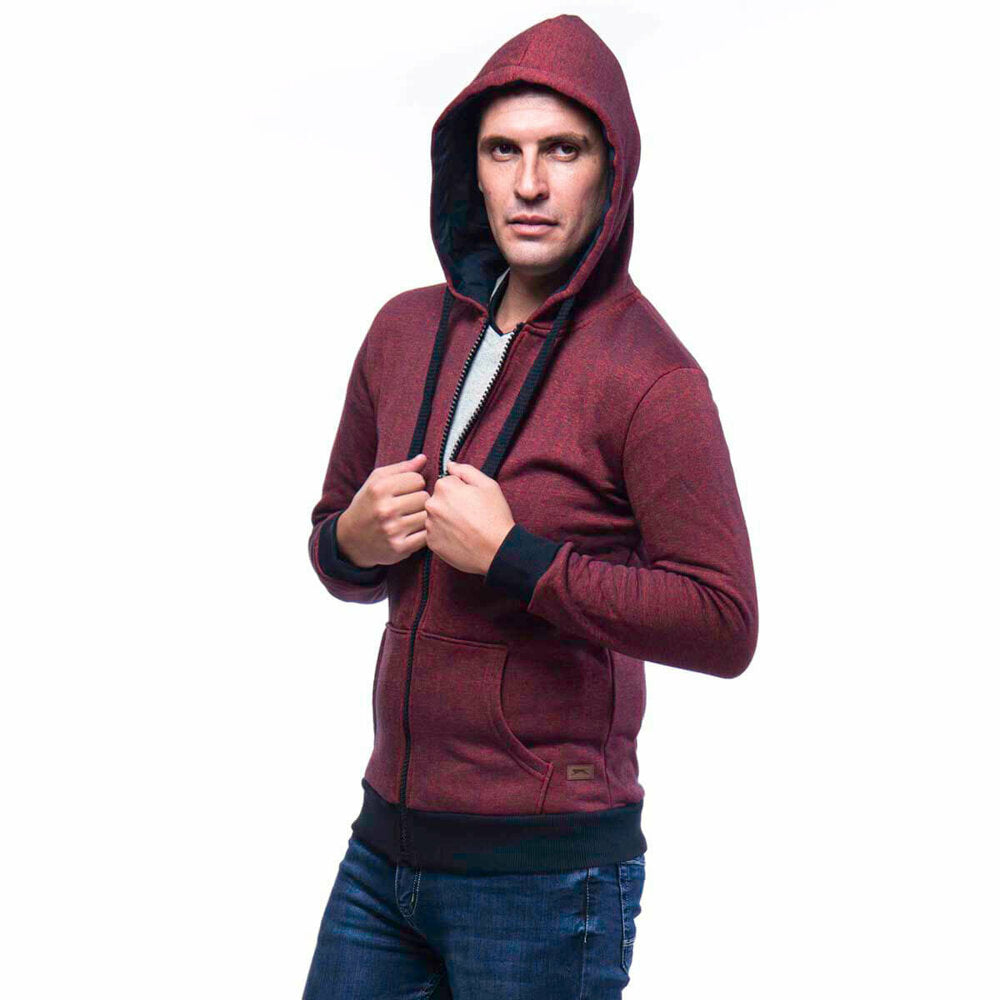 Men's Pocketed Claret Red Sweatshirt